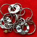Vintage Silpada B1217 hammered sterling silver circle paper chain bracelet