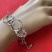 Vintage Silpada B1217 hammered sterling silver circle paper chain bracelet