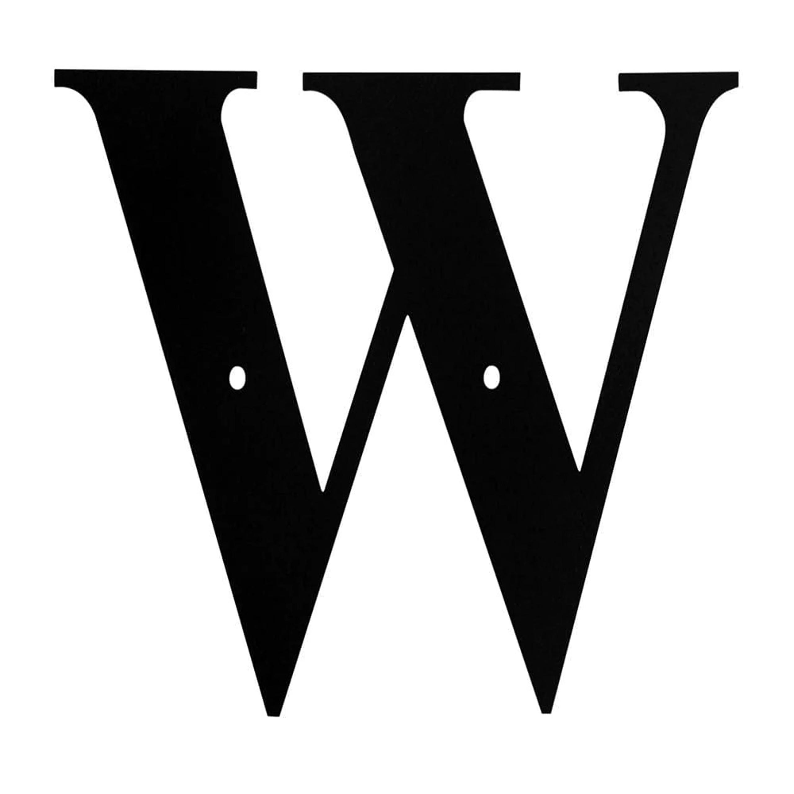 Alphabet Letter W Initial House Wall Plaque Sign Yard Garden Shed Decor 6"H