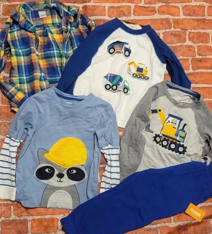 Gymboree Demolition Dude Racoon Lot Sz 4t Boys Set