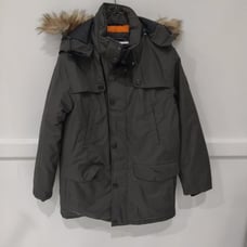 NWoT NOIZE Outerwear Men's Mid-Length Faux Fur Hood Parka Green Size S 200 O196