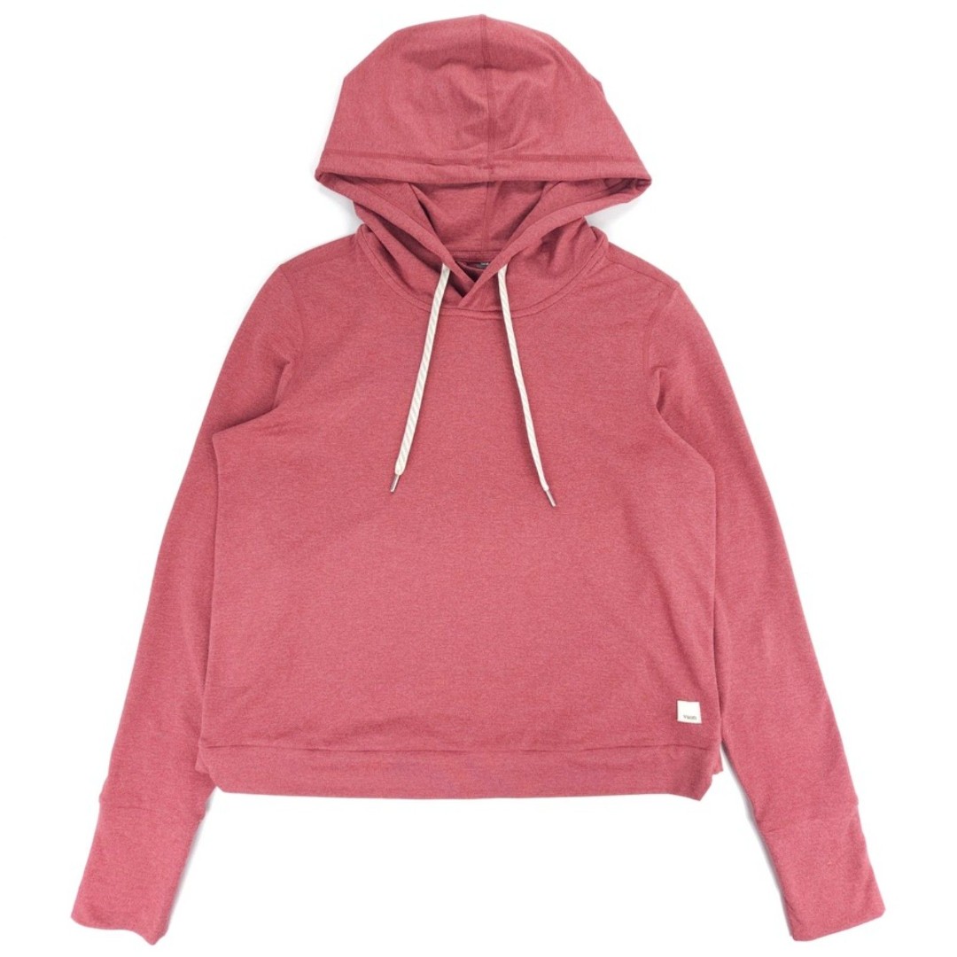 VUORI Halo Essential Hoodie Desert Rose Heather Sweatshirt Athleisure Lounge XS