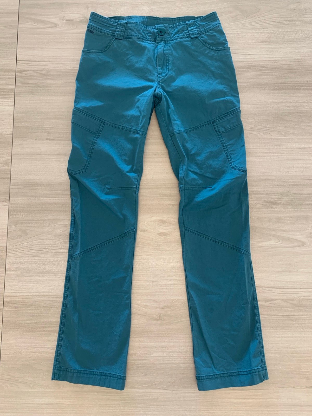 Outdoor Research Women’s Pants Teal Cargo Convertible Hiking Camping Sz 8