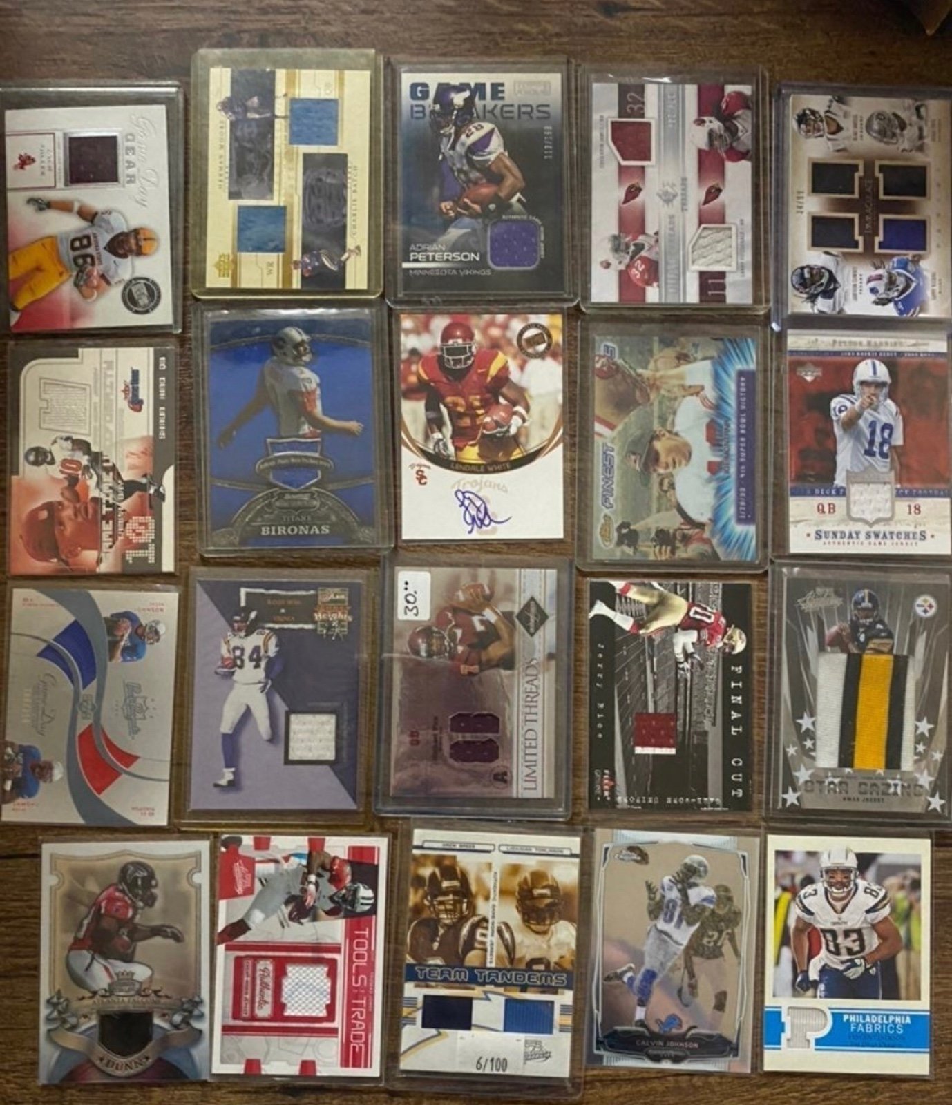 HUGE NFL Game Used Jersey and Autographed Card Lot!