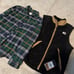 North Face Vest + Green Flannel