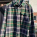 North Face Vest + Green Flannel
