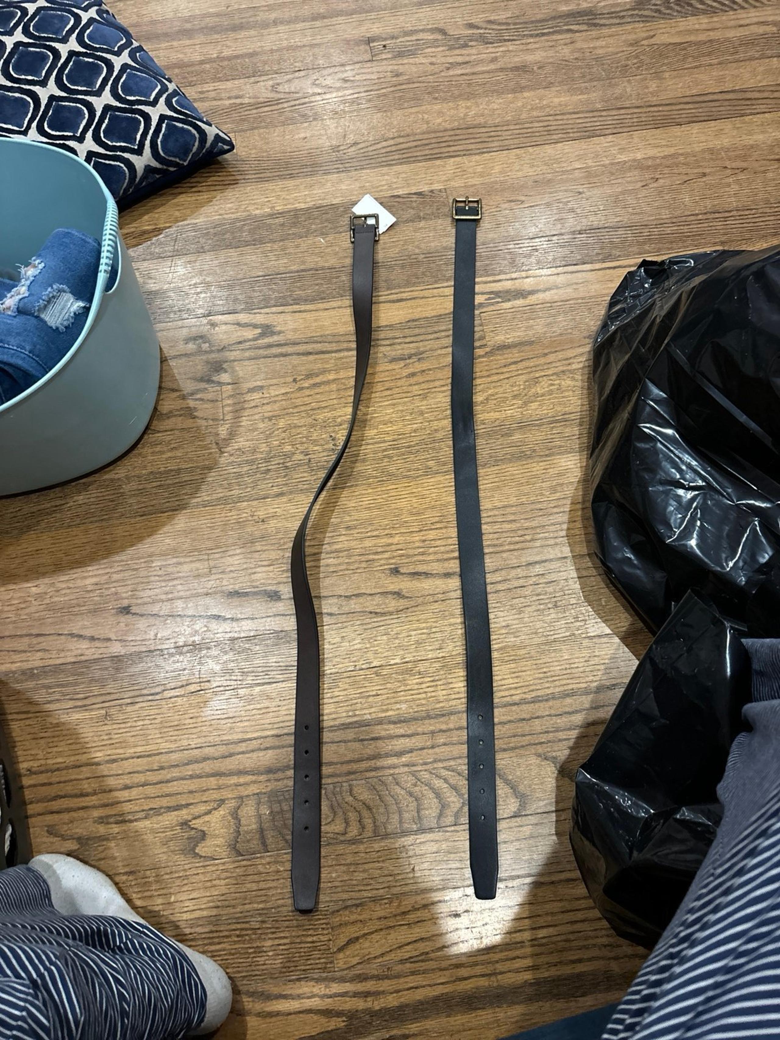 Kids gap size large brown and black leather belts