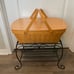 LONGABERGER HOSTESS TREASURES BASKET & WROUGHT IRON STAND COMBO