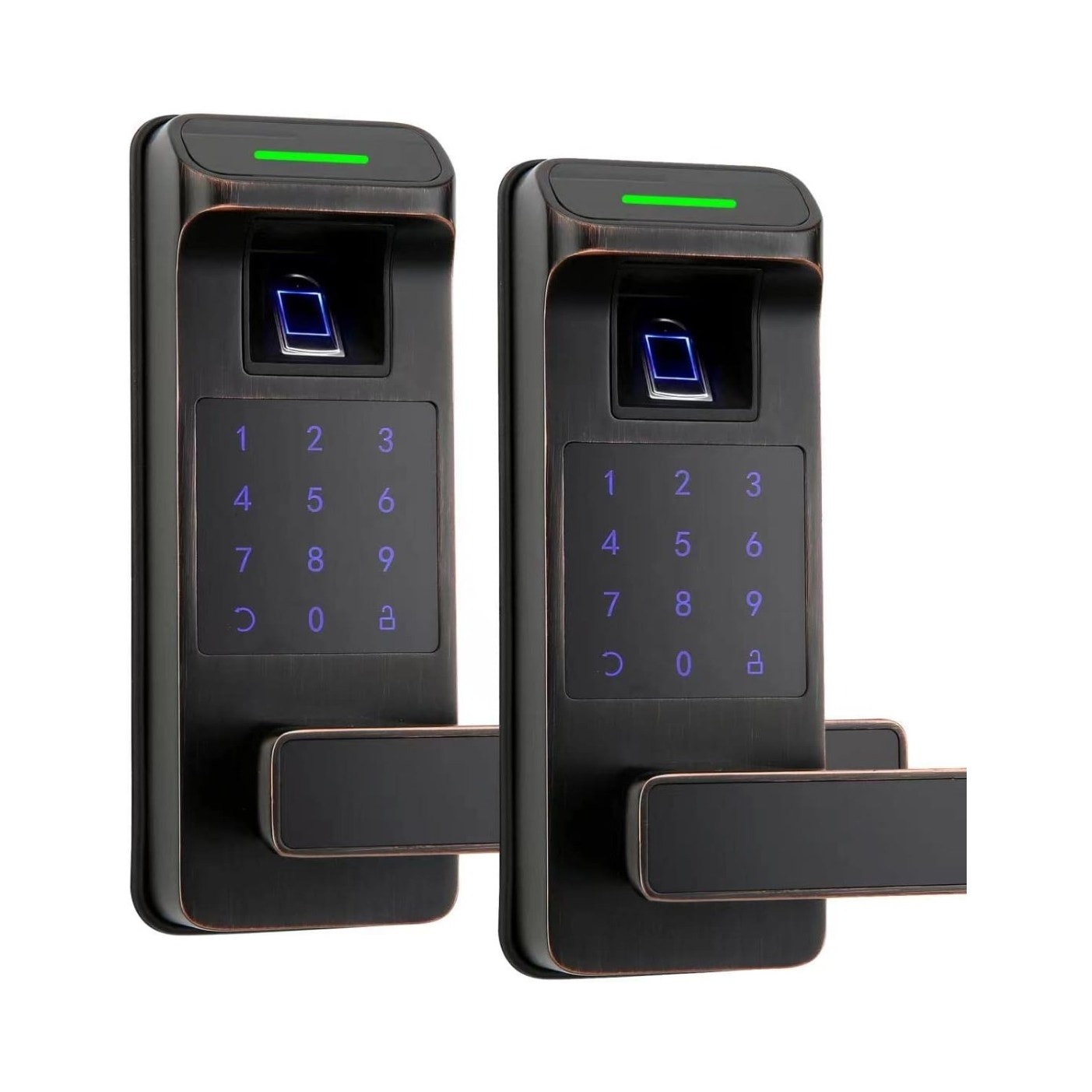 HARFO A01 Fingerprint and Touchscreen Keyless Smart Lever Door Lock Aged Bronze