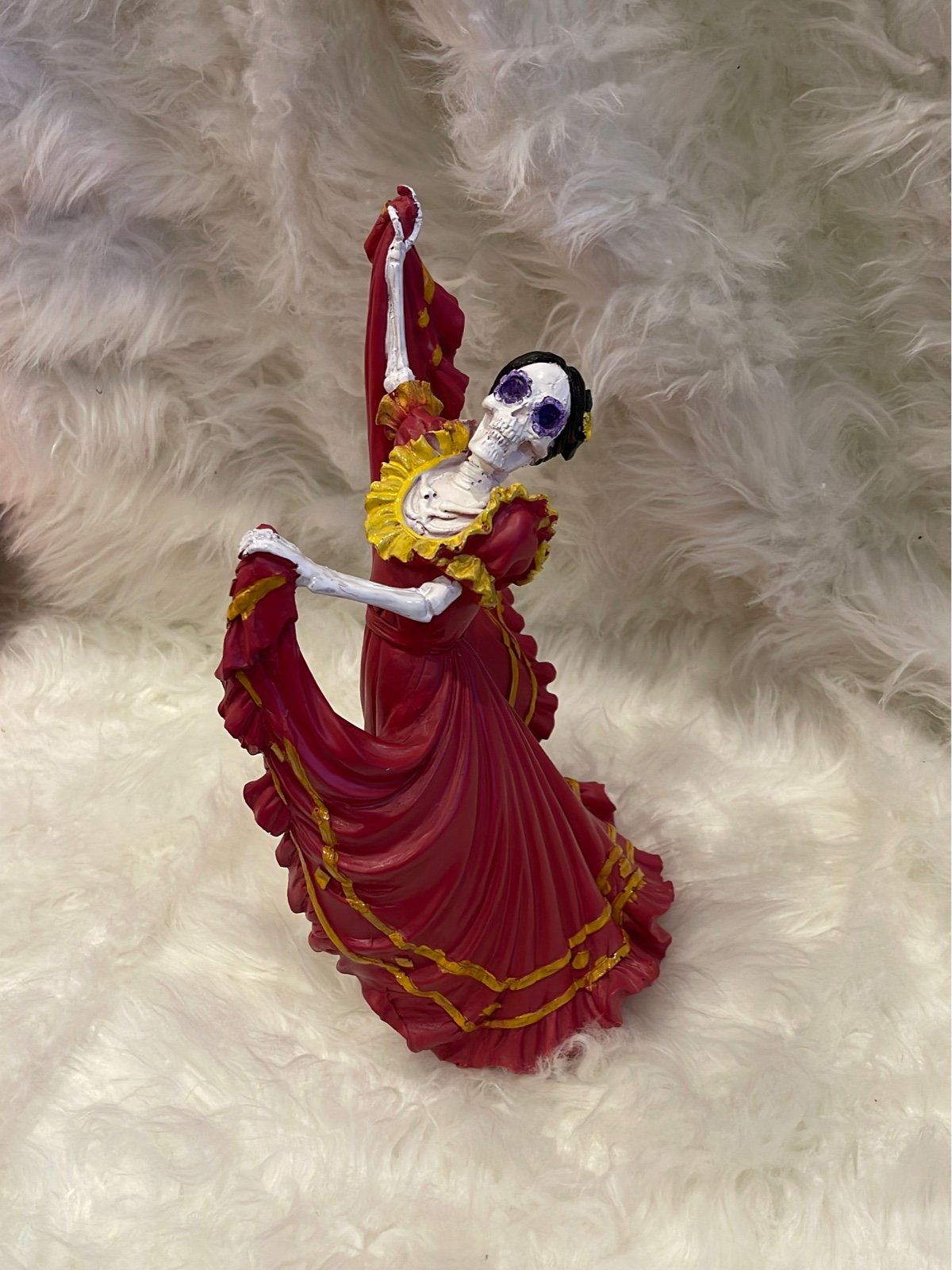 Dia De Los Muertos Marachi Senorita Resin Decor