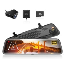 4k mirror dash cam and backup camera