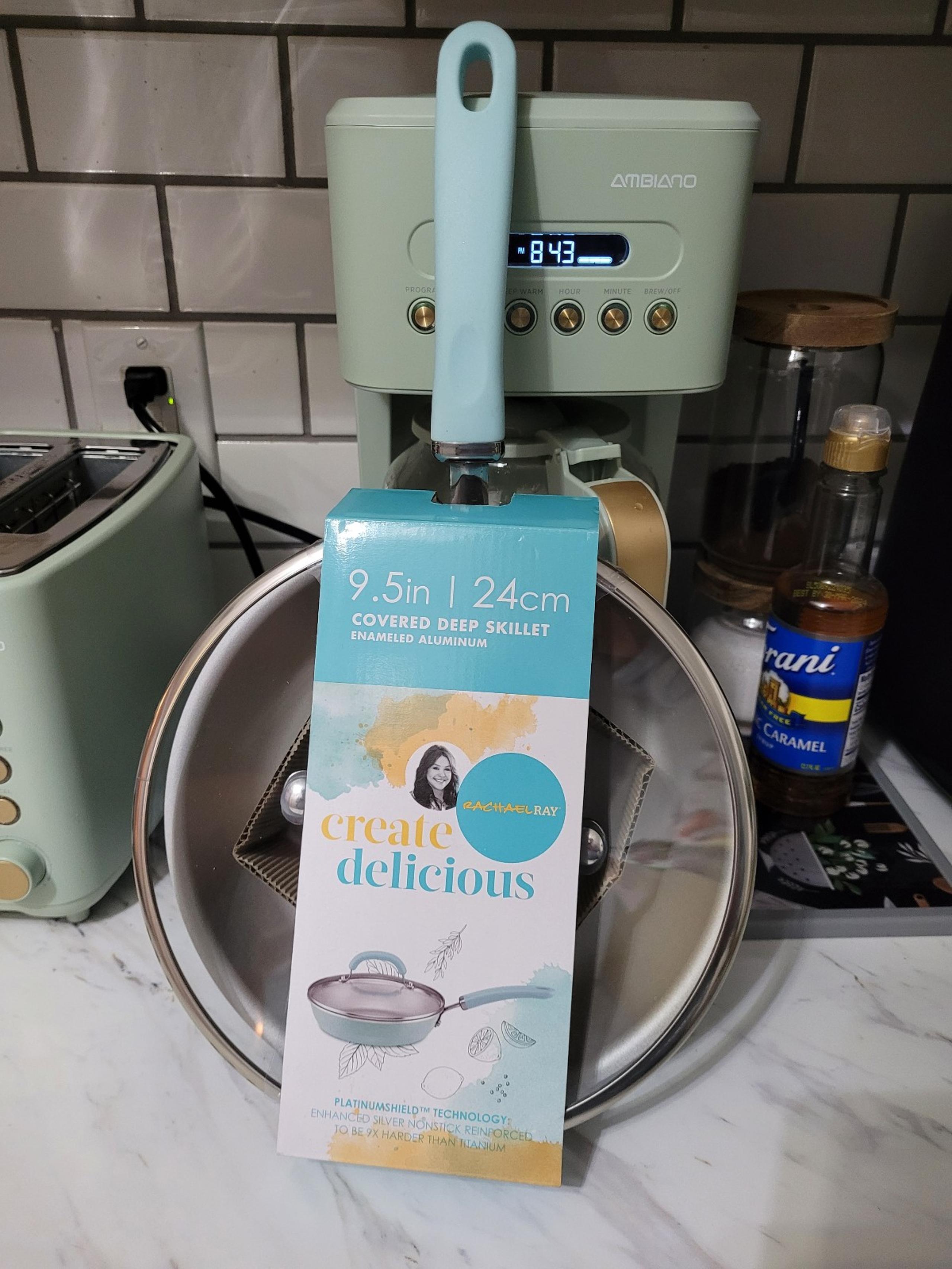 Rachael Ray Deep Skillet 9.5 Retro Light Blue Teal