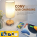 Bedside Table Lamp with USB Port - Touch Control for Bedroom