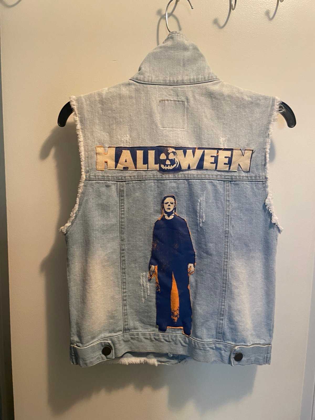 Up cycled Halloween 2 Denim Vest