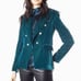 GENERATION LOVE, SAVANNAH VELVET DOUBLE-BREASTED BLAZER IN TEAL, like new