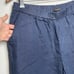 Quince Womens L Wide Leg Pants Minimalist 100% Linen Navy Blue Elastic Waist