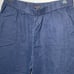 Quince Womens L Wide Leg Pants Minimalist 100% Linen Navy Blue Elastic Waist