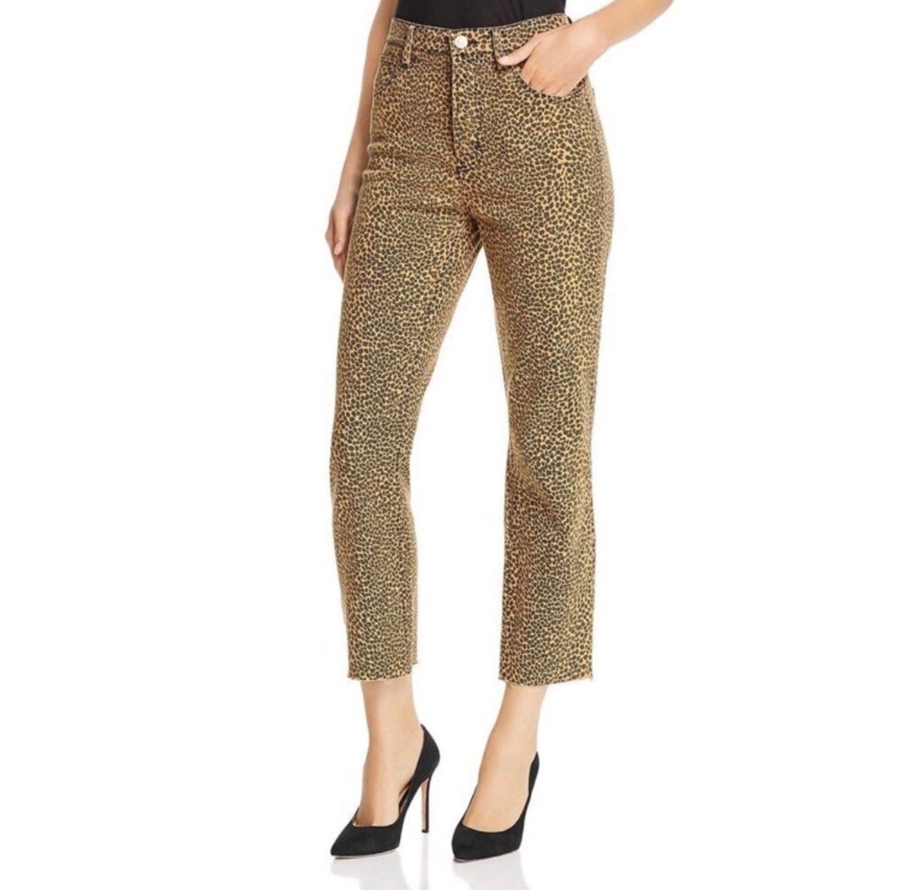 Current Elliott High Rise Leopard Jeans