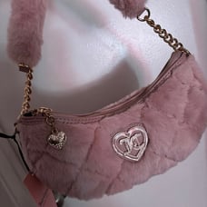 Juicy Couture Dusty Blush Let’s Get Cozy Shoulder Bag Purse Pink NEW