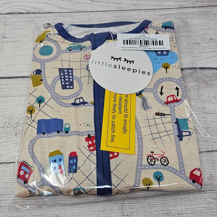 NIB Little Sleepies Road Trip Zippy Size 18-24 months