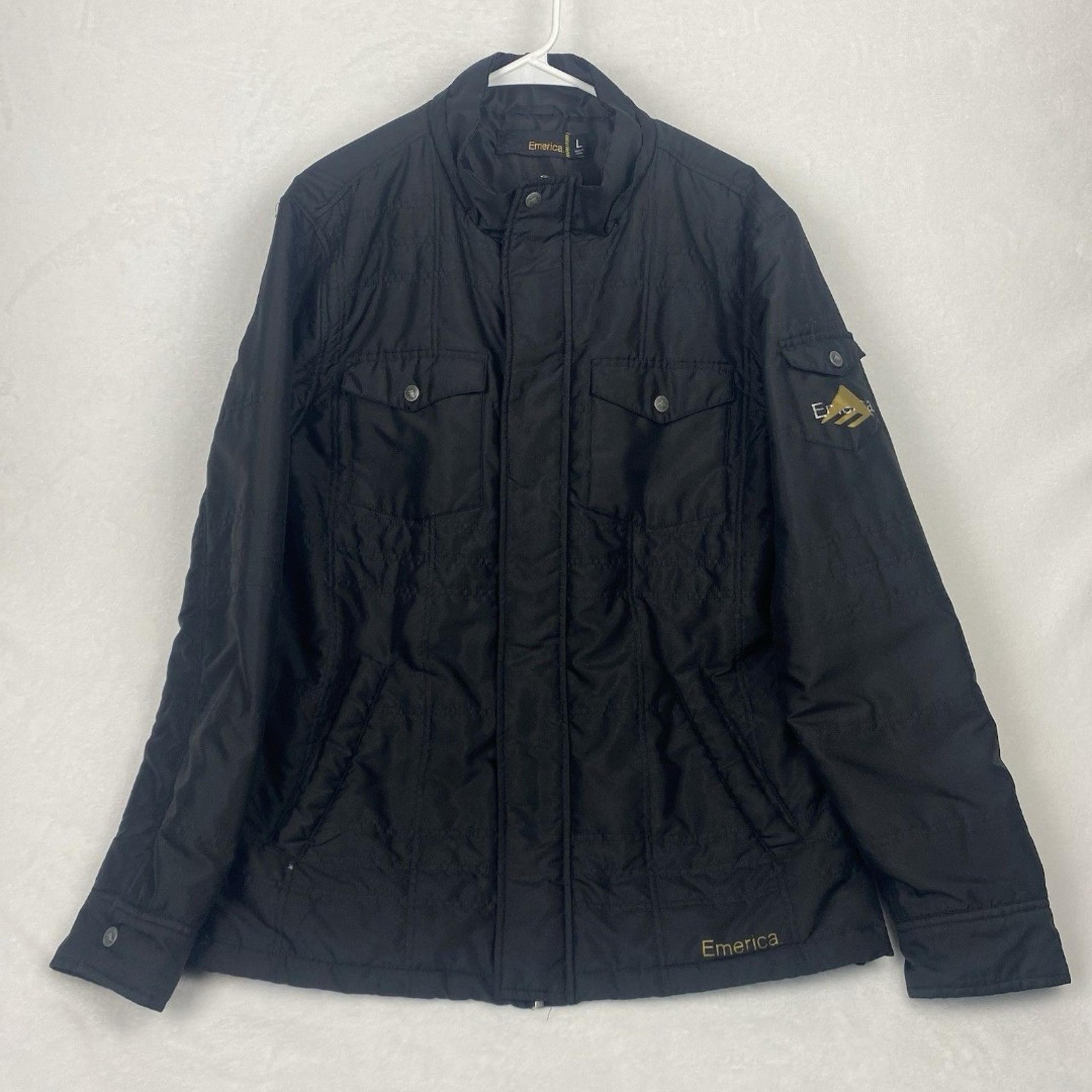 Emerica Jacket Mens Large Black Full Zip Pockets