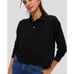 TUCKERNUCK Black Clayton Long Sleeve Knit Polo in Women's size medium/large