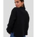 TUCKERNUCK Black Clayton Long Sleeve Knit Polo in Women's size medium/large