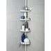 Pillar adjustable stretching shower rod cadder, 3 shelves, 60 -96