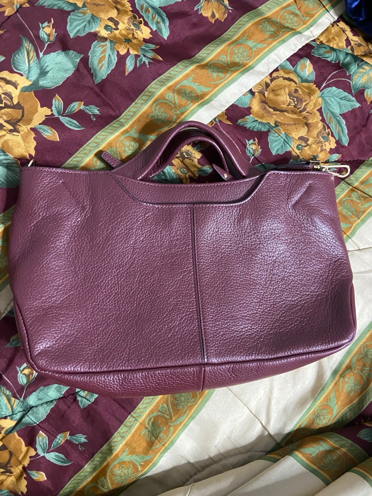 SAZABY Burgundy Leather Handbag