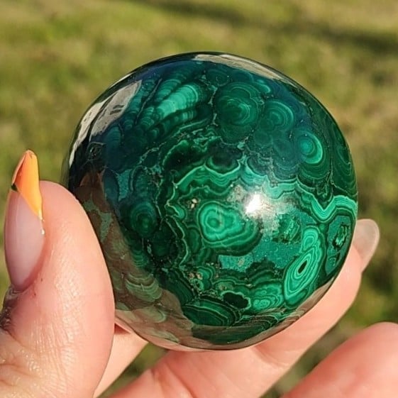 Genuine Natural Malachite Crystal Sphere Polished High Quality Crystals