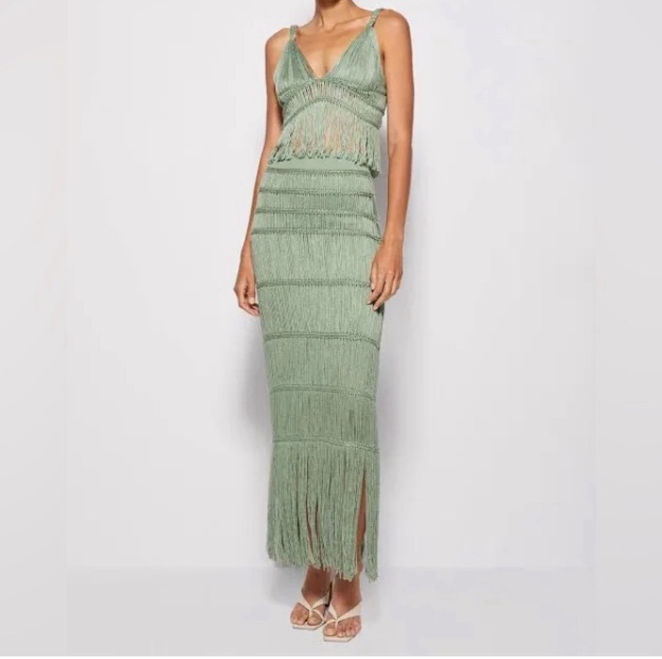 Jonathan Simkhai Claudette Macrame Bralette + Cordelia Macrame Skirt
