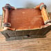 Vintage Brass Copper Plated Wood Jewelry Box