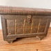 Vintage Brass Copper Plated Wood Jewelry Box