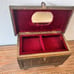 Vintage Brass Copper Plated Wood Jewelry Box