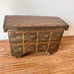 Vintage Brass Copper Plated Wood Jewelry Box