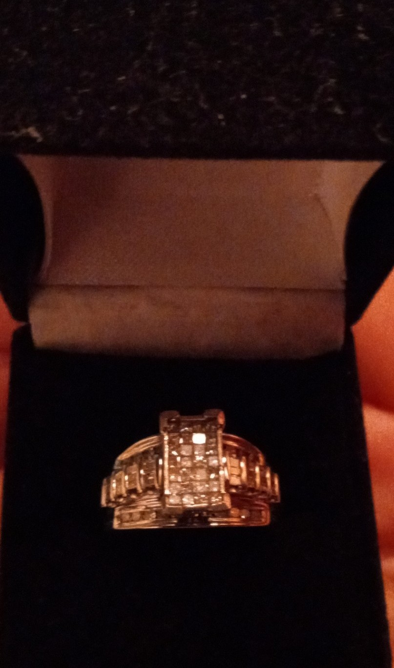 Diamond Ring - Floating Diamonds size 6.5