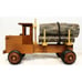 Brown Wooden Logging Truck Toy Moving Wheels 7 x 12 x 5 inch