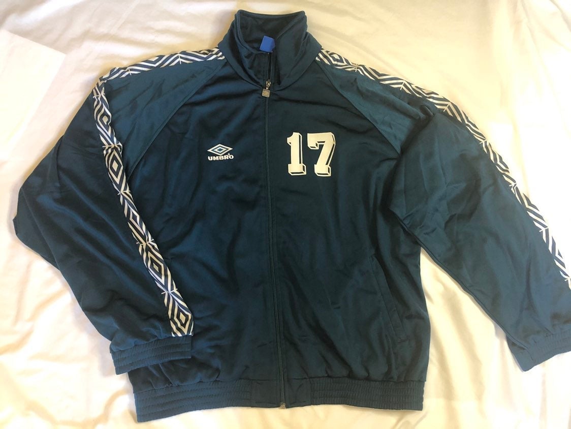 Umbro vintage jacket, customized, teal