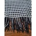 NEW Soft Surroundings Shawl Wrap NWT Knit Lattice Blue Faux Leather Trim L / XL