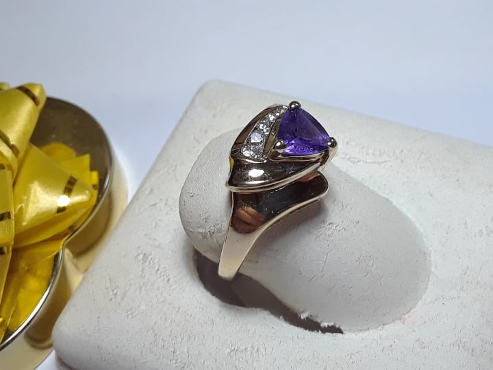 .75ctw Tanzanite & Diam 14Kt Ring #14514