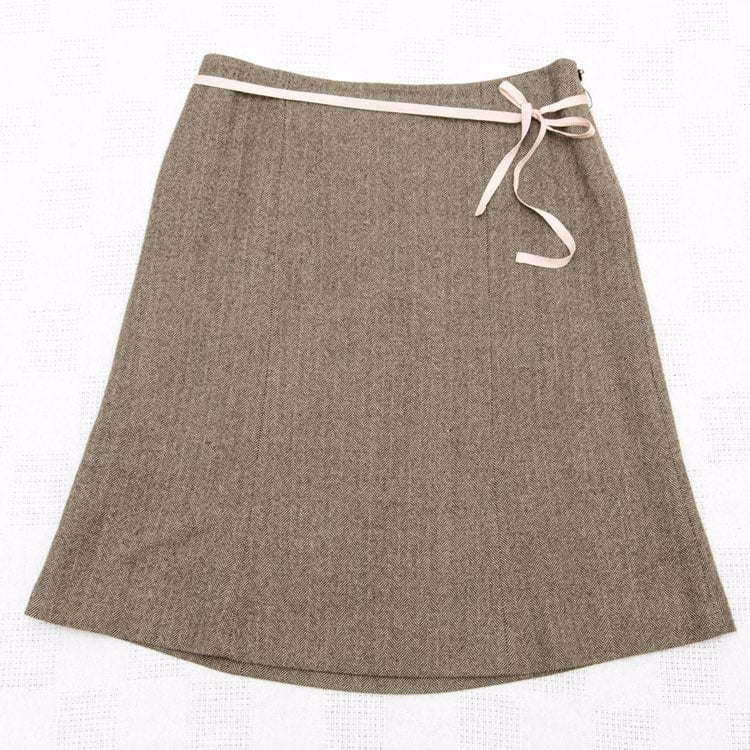 J Crew 198 wool herringbone skirt