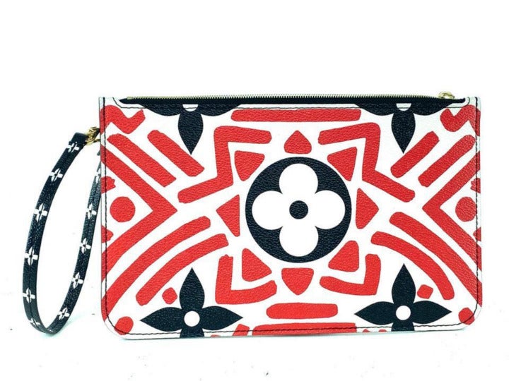 Louis Vuitton Crafty Red Neverfull Poche