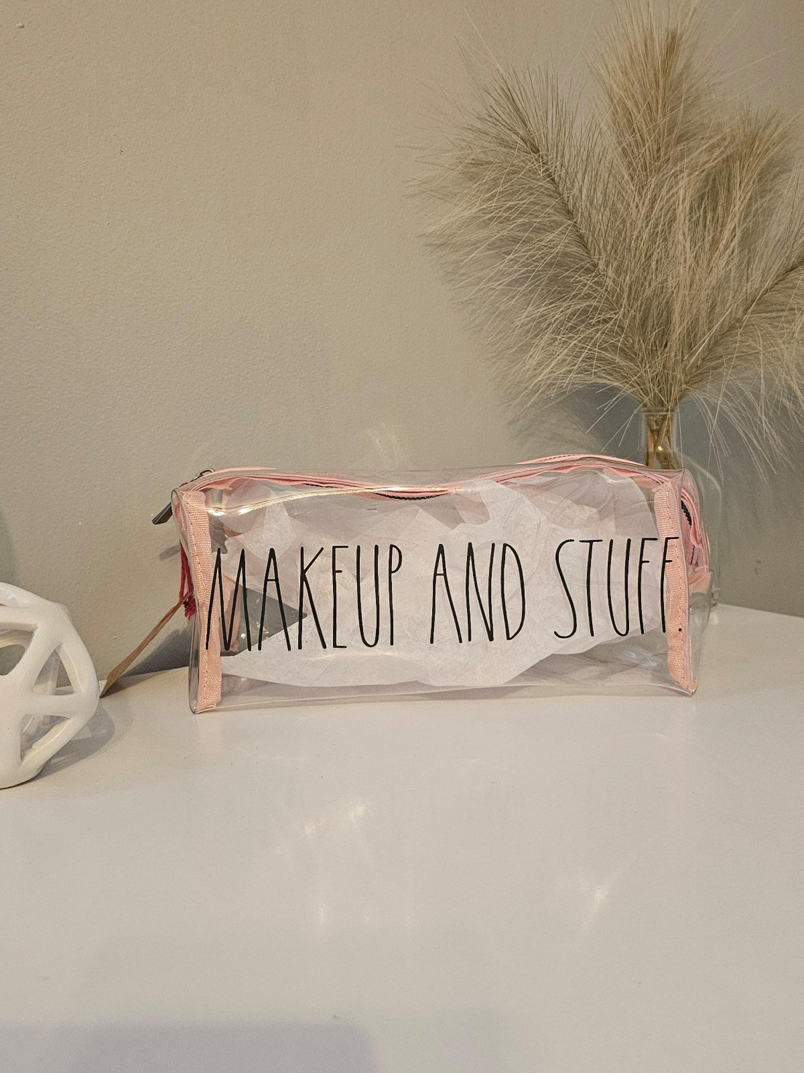 ☆SHIPS FREE☆ NWT Rae Dunn Cosmetic bag "MAKEUP AND STUFF"