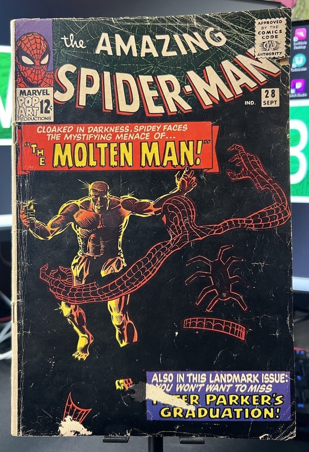 AMAZING SPIDER-MAN #28 1965 1ST APPEARANCE OF MOLTEN MAN MARVEL COMICS