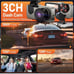 3 Channel Dash Cam Front and Rear Inside, 64GB Free SD Card, 1080P Dash Camera f