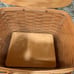 Longaberger large picnic basket w/ protector and wood riser excellent condition