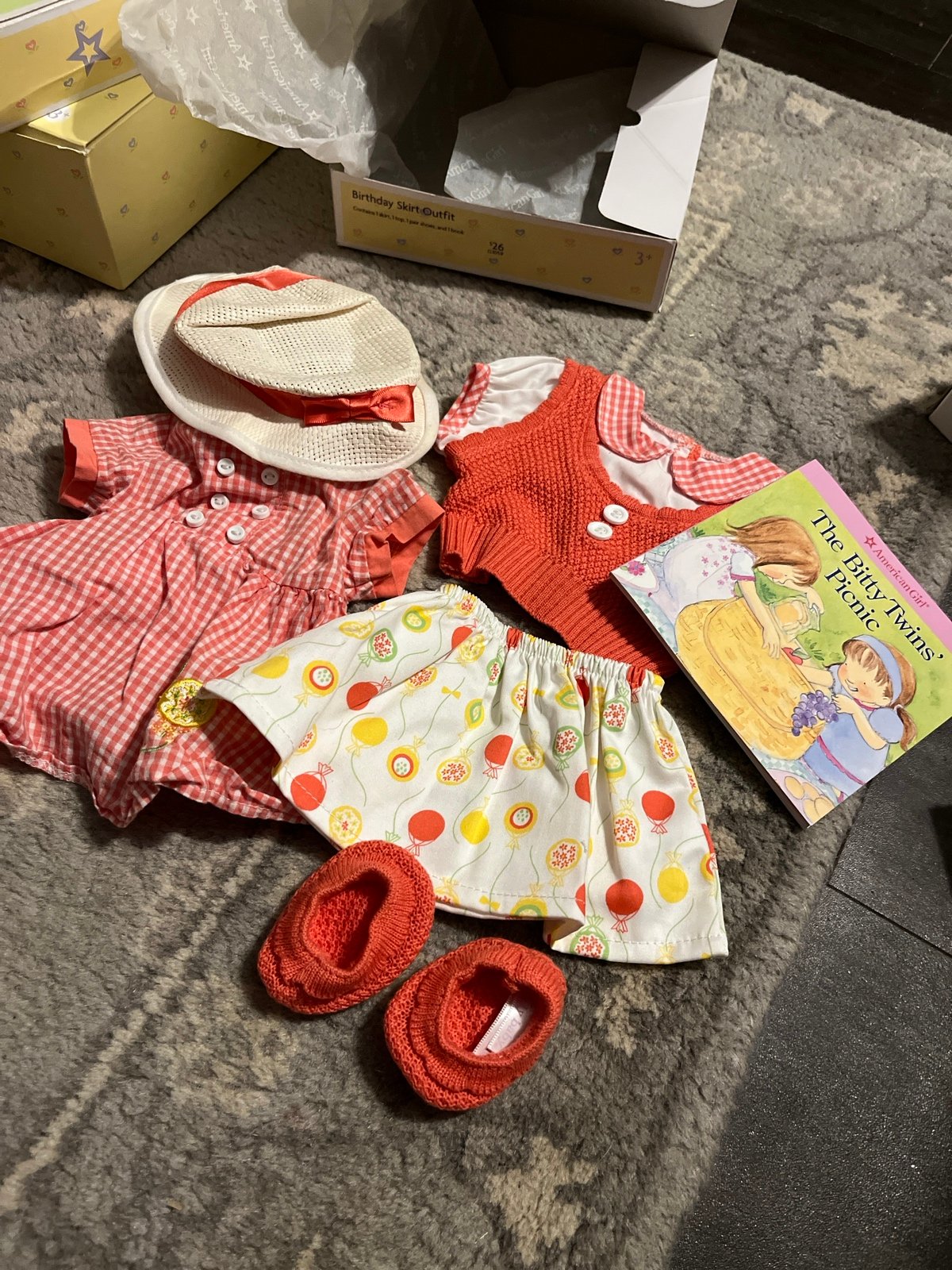 girl bitty baby twins birthday skirt outfit