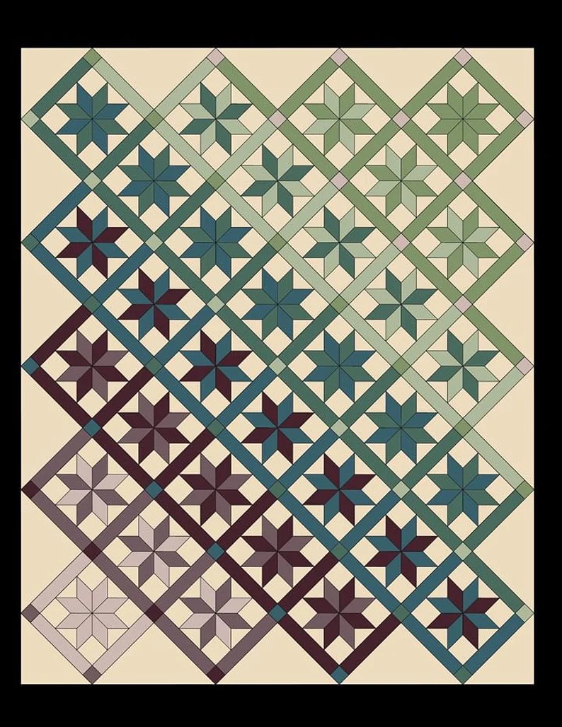 Autumn Star Quilt Kit - by Storyhill Designs - Suzy Solids