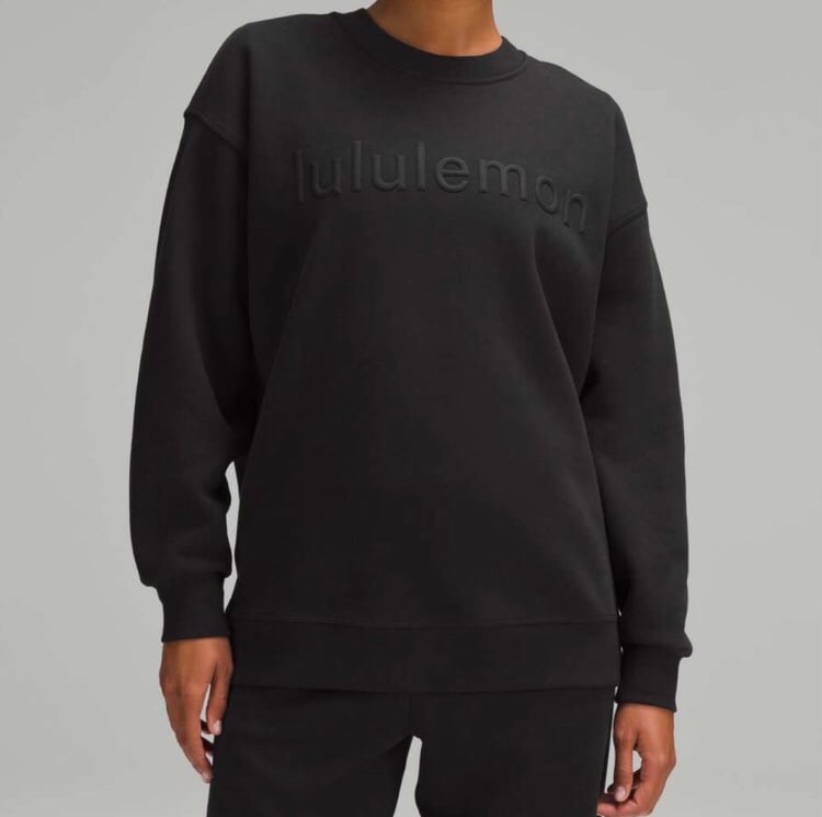 Lululemon Perfectly Oversized Crew *Fleece Black 6