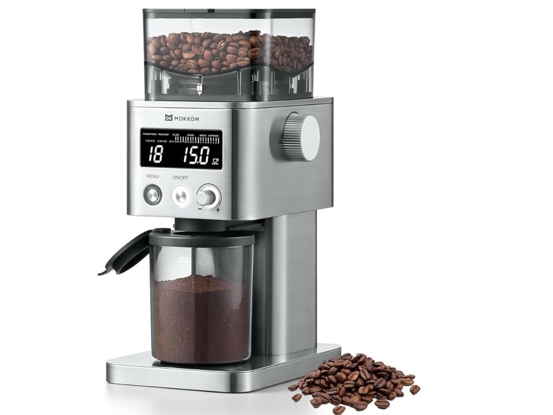 Coffee Grinder, Anti-static Conical Burr Coffee Bean Grinder, Adjustable